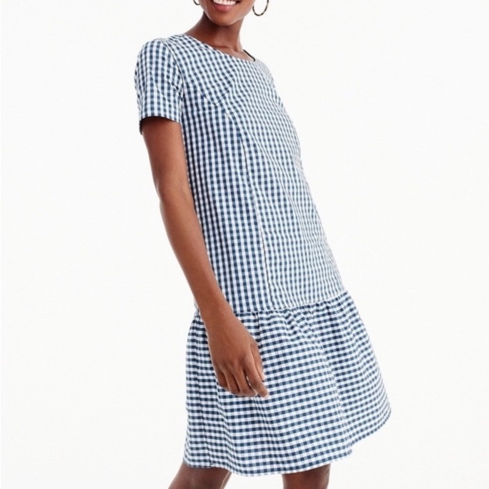 Gingham Drop Waist Dress